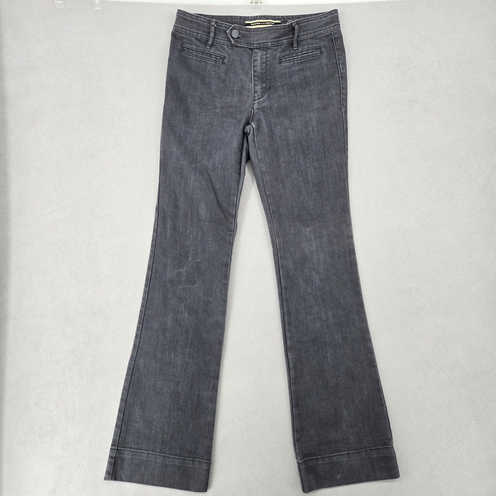 Daughters of the Liberation Women 8 Flare Jeans Faded Black Boho Indie Retro